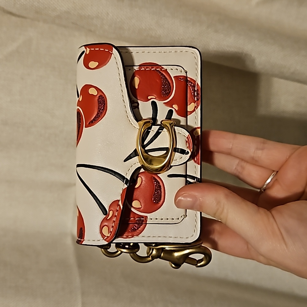 Coach Cherry Print Charm Bag
